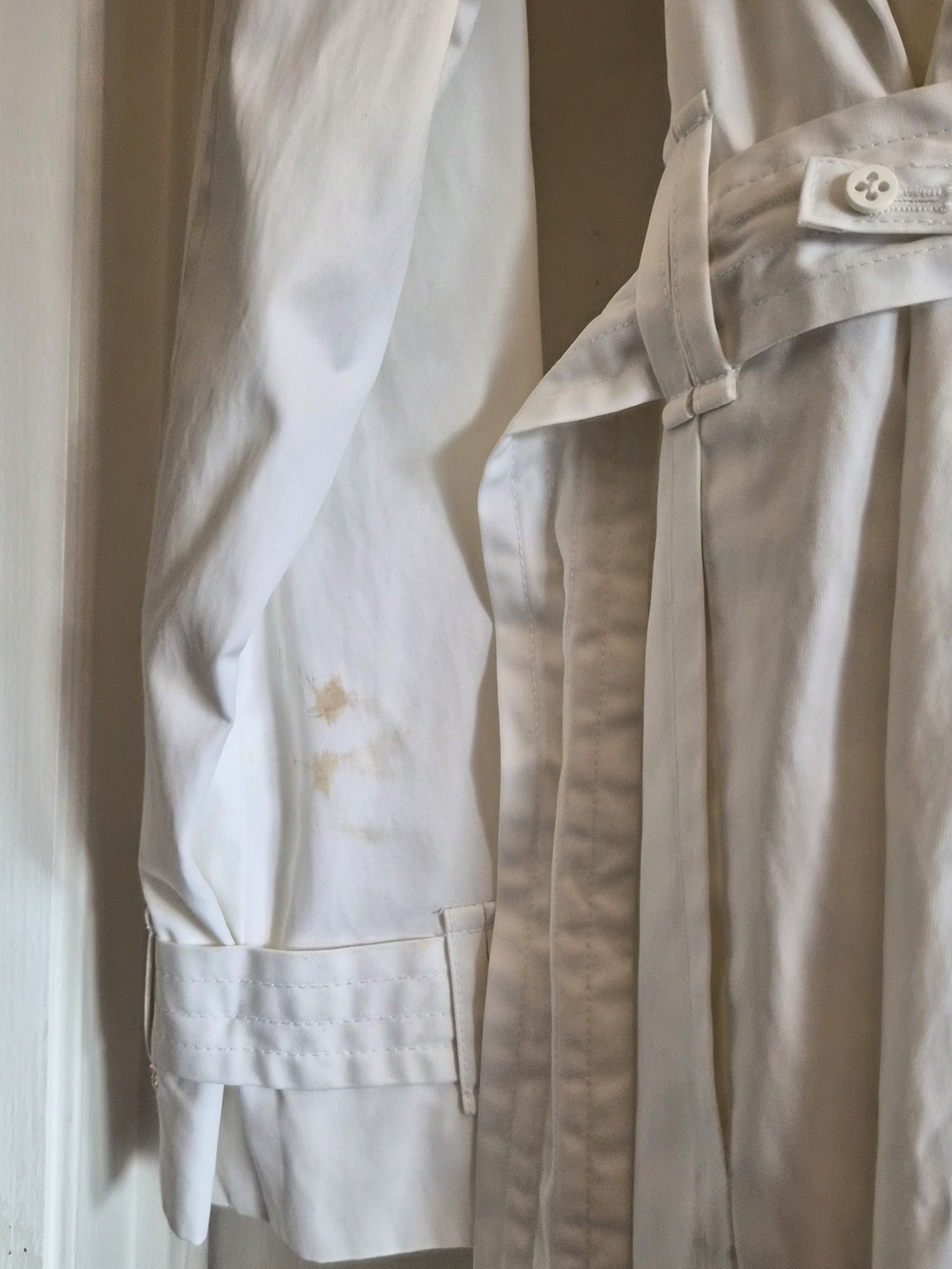London Fog White Double-Breasted Trench Coat - Picture 5 of 11